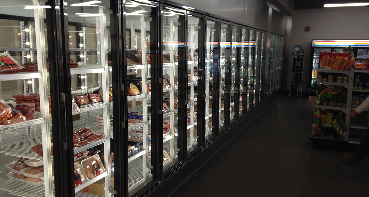 meat display walk-in coolers and freezers